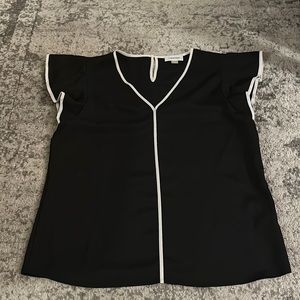 Calvin Klein ruffle sleeve top